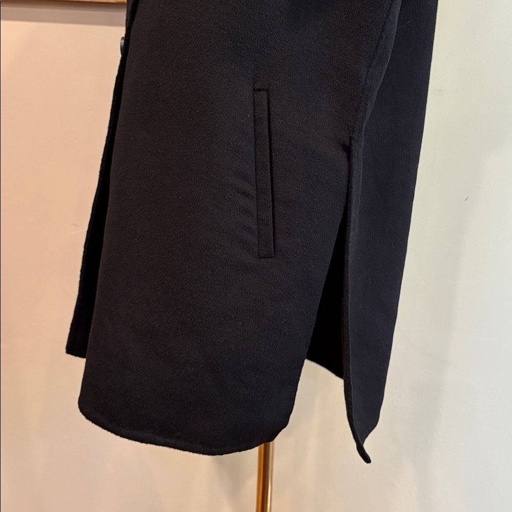 NakedCashmere Felted Wool Cashmere Black Shacket Button Up Cardigan Jacket Large - Picture 5 of 12